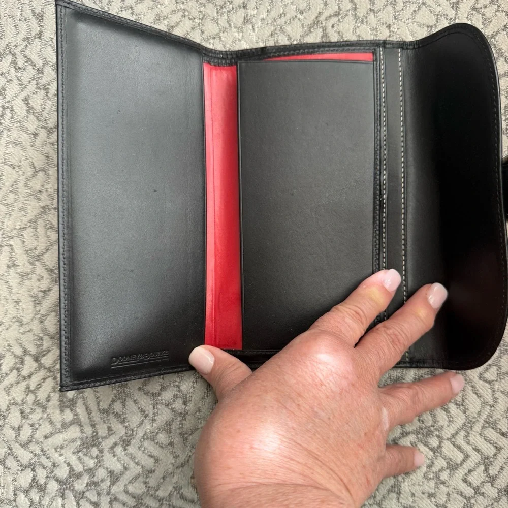 Dooney &  Bourke Monogram Clutch Wallet With Checkbook Leather holder